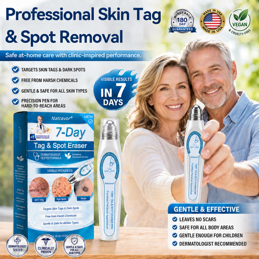 Official Brand Store |✅🧑🏻‍⚕️Natravor® 7-Day Tag & Spot Eraser(Zero Pain, Zero Scars Rollerball)