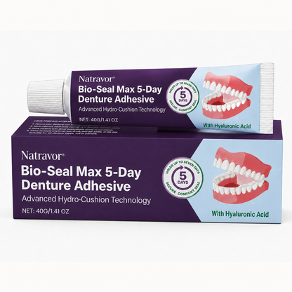 🔥100K+SOLD🔥Natravor® Bio-Seal Max 5-Day Denture Adhesive🦷💙